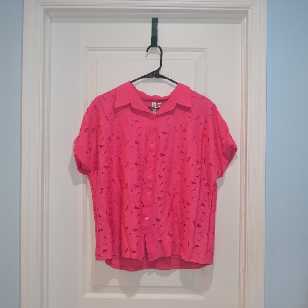 Pre-owned pink button -up shirt From NY Collection size 1X